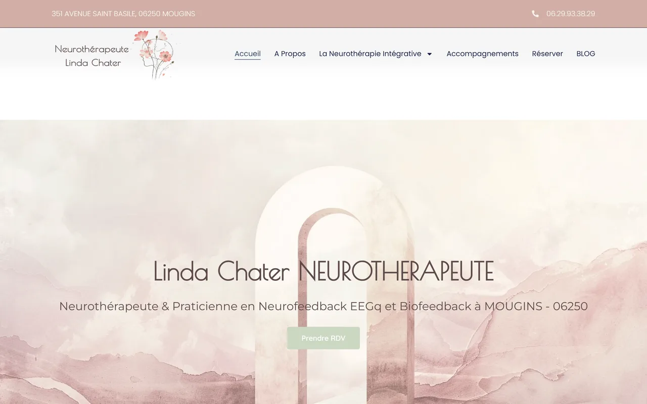 Page d’accueil du site de Linda Chater