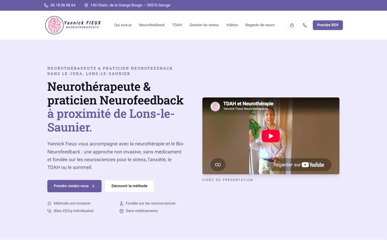 Page d’accueil du site de Yannick Fieux